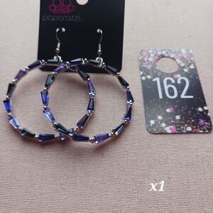 Paparazzi Blue and Purple Hoop Earrings